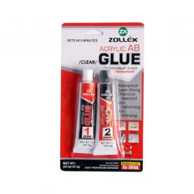 Клей Zollex Acrylic AB Glue акриловый прозрачный CL-305А 2*28,3г