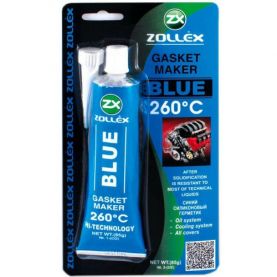 Герметик прокладка Zollex Blue Gasket Maker +260 ° C синій 25г
