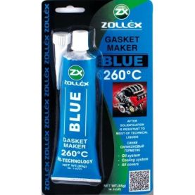 Герметик прокладка Zollex Blue Gasket Maker +260 ° C синій 85г