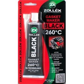Герметик прокладка Zollex Black Gasket Maker +260 ° C чорний 25г