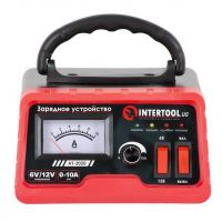 Зарядний пристрій 6 / 12В, регулювання сили струму 0-10А, 230В INTERTOOL AT-3020