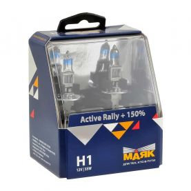 Автолампа МАЯК Active Rally +150% комплект (P14.5s, H1, 4200K, 12V, 55W) MK 72120AR+150