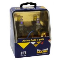 Автолампа МАЯК Active Gold +60% комплект (PK22s, H3, 12V, 55W) MK 72320AG+60