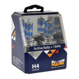 Автолампа МАЯК Active Rally +150% комплект (P43t, H4, 12V, 60/55W) MK 72420AR+150