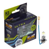 Автолампа МАЯК Ultra Gold +60% комплект (PK22s, H3, 12V, 55W) MK 82320G+60