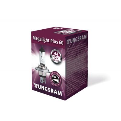 Автолампа TUNGSRAM Megalight Plus +50 (P43t, H4, 12V, 60/55W) TU 50440MPU.1D