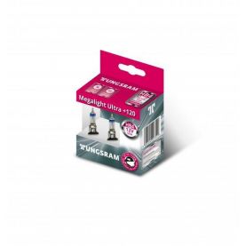 Автолампа TUNGSRAM Megalight Ultra +120 комплект (P22d, HB4, 12V, 51W) TU 53070SNU.2D