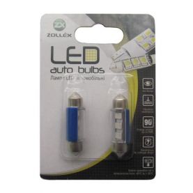 Автолампа Zollex LED V100488 1шт. (Festoon/36mm, blue, 12V, SMD 2835x6)
