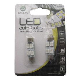 Автолампа Zollex LED V220388 1шт. (Festoon/36mm, blue, 12V, SMD 5050x4)