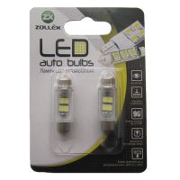 Автолампа Zollex LED V1003 1шт. (Фестони / 36мм, білий, 12V, SMD 2835x4)