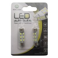 Автолампа Zollex LED V2218 1шт. (Фестони / 36мм, білий, 12V, SMD 2835x6)