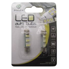 Автолампа Zollex LED V2231 1шт. (Festoon/36mm, white, 12V, SMD 2835x9)