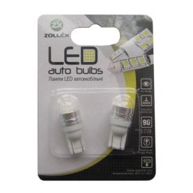 Автолампа Zollex LED T1101 1шт. (T10, white, 12V, 1W HPx1)