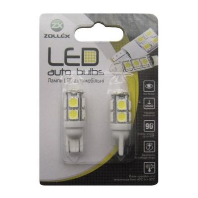Автолампа Zollex LED T1122 1шт. (T10, white, 12V, SMD 2835+5050x12)