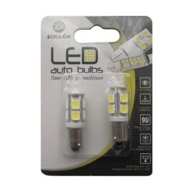 Автолампа Zollex LED S1115 1шт. (BA9S, white, 12V, SMD 5050x9)