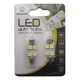 Автолампа Zollex LED V220324 1шт. (Festoon/36mm, white, 24V, SMD 5050x4)