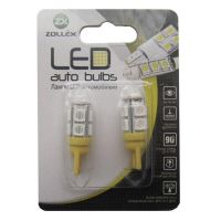 Автолампа Zollex LED T110525 1шт. (T10, amber, 12V, SMD 5050x9)