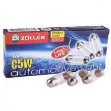 Автолампа Zollex 60012 (SV8.5-8, C5W, 12V, 5W)