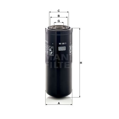 Масляный фильтр MANN-Filter WH980/3