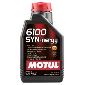 Автомобильное моторное масло MOTUL 6100 Synergie+ 5w-40 1л 107975
