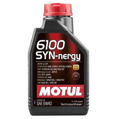 Автомобильное моторное масло MOTUL 6100 Synergie+ 5w-40 1л 107975
