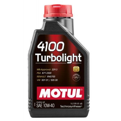 Автомобільна моторна олива MOTUL 4100 Turbolight 10W-40 1л 108644