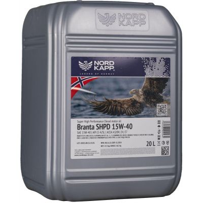 Автомобильное моторное масло NORDKAPP BRANTA SHPD 15W-40 20л nk0465