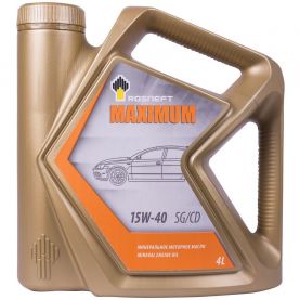 Автомобильное моторное масло Роснефть Maximum 15W-40 4л