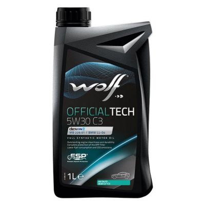 Автомобільна моторна олива WOLF OFFICIALTECH C3 5W-30 1л 8308017