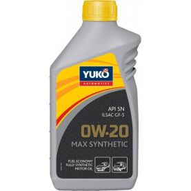 Автомобільна моторна олива YUKO MAX SYNTHETIC 0W-20 1л 4823110400913